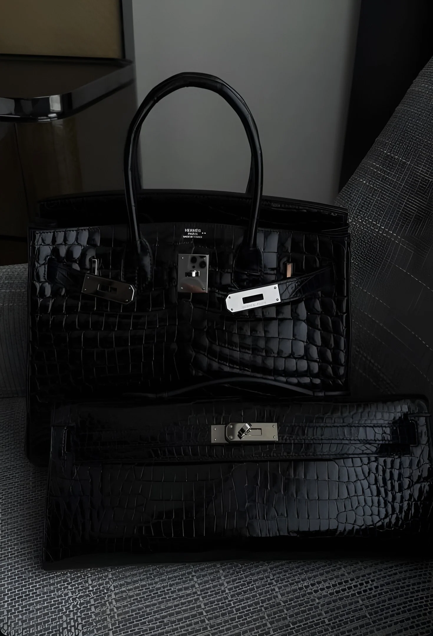 Black structured bag